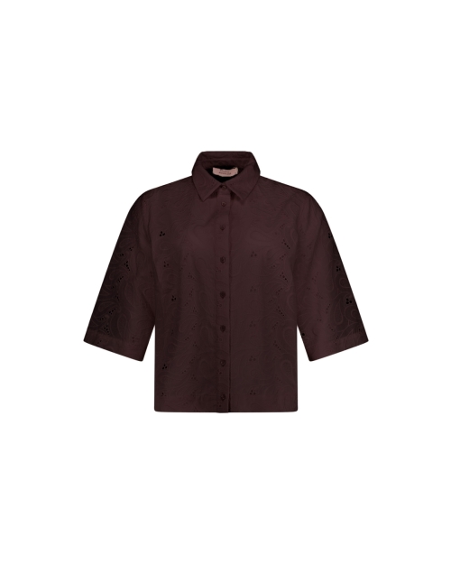 Studio Anneloes Nyra broderie blouse 8700 espresso