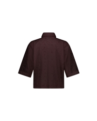 Studio Anneloes Nyra broderie blouse 8700 espresso