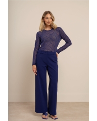 Studio Anneloes Luz twill trousers 6502 ink blue