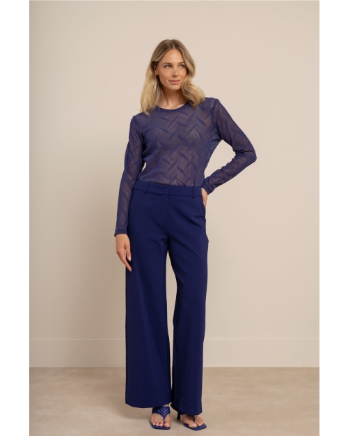 Studio Anneloes Luz twill trousers 6502 ink blue