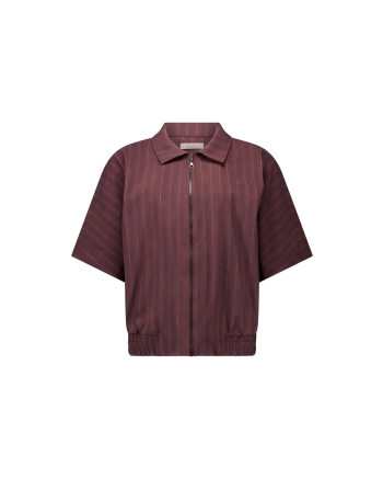 Studio Anneloes Marcella stripe jacket 8687 chestnut/espresso