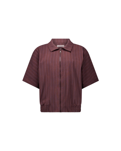 Studio Anneloes Marcella stripe jacket 8687 chestnut/espresso