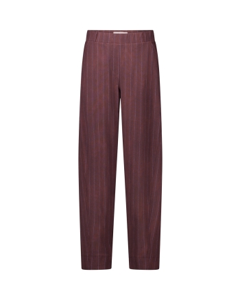 Studio Anneloes Marlise stripe trousers 8687 chestnut/espresso