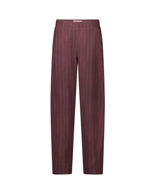 Studio Anneloes Marlise stripe trousers 8687 chestnut/espresso