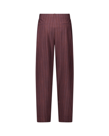 Studio Anneloes Marlise stripe trousers 8687 chestnut/espresso