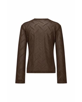 Studio Anneloes Reagan flaire lace top 8700 espresso