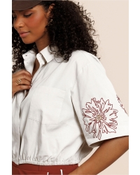 Studio Anneloes Noleste poplin blouse 1000 white