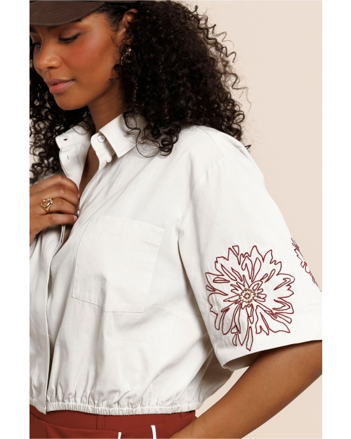 Studio Anneloes Noleste poplin blouse 1000 white