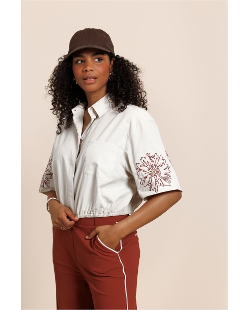 Studio Anneloes Noleste poplin blouse 1000 white