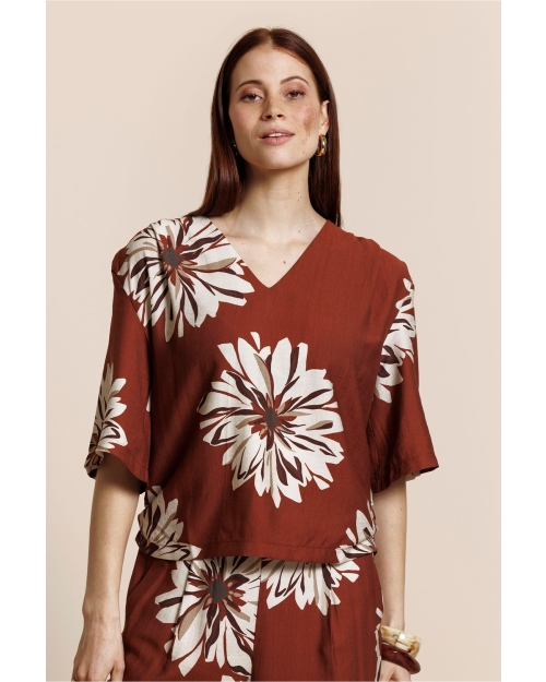 Studio Anneloes Maddi jane flower top 3301 rust