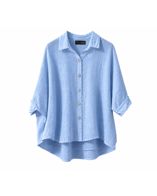 Boohtiek Blouse kort Lightblue