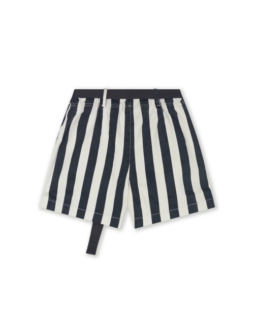 10 Days utitlity shorts stripes 3085 ecru/steel blue