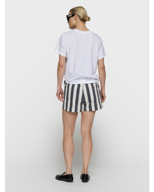 10 Days utitlity shorts stripes 3085 ecru/steel blue