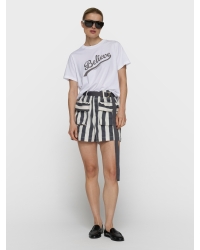 10 Days utitlity shorts stripes 3085 ecru/steel blue