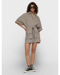 10 Days crinkle utility shorts 1160 fog