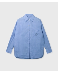10 Days long sleeve shirt check 1341 ultramarine