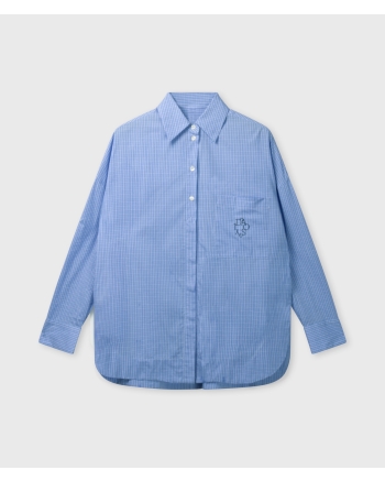10 Days long sleeve shirt check 1341 ultramarine