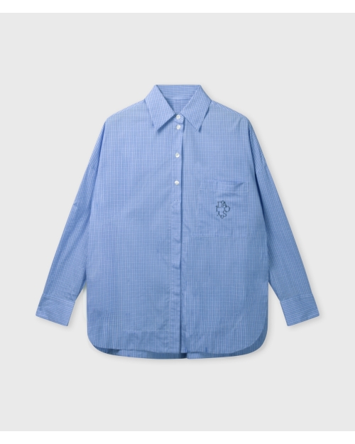 10 Days long sleeve shirt check 1341 ultramarine