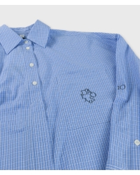 10 Days long sleeve shirt check 1341 ultramarine