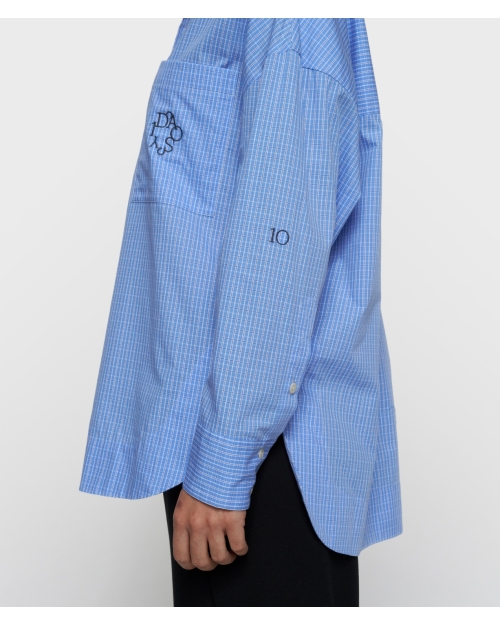 10 Days long sleeve shirt check 1341 ultramarine