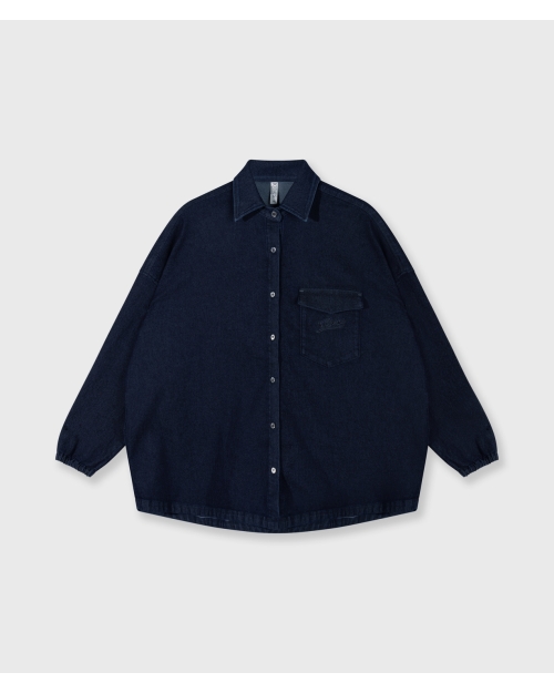 10 Days overshirt chambray 1056 dark blue