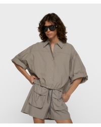 10 Days wide crinkle jacket 1160 fog