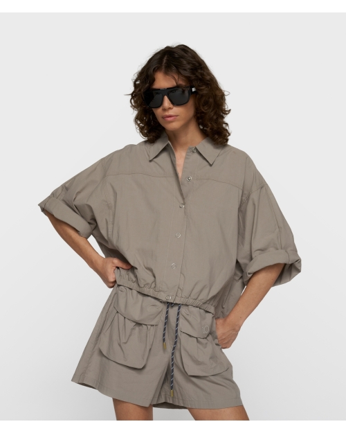10 Days wide crinkle jacket 1160 fog