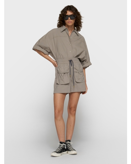 10 Days wide crinkle jacket 1160 fog