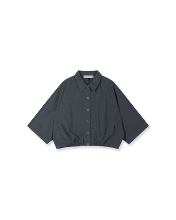10 Days wide crinkle jacket 1335 steel blue