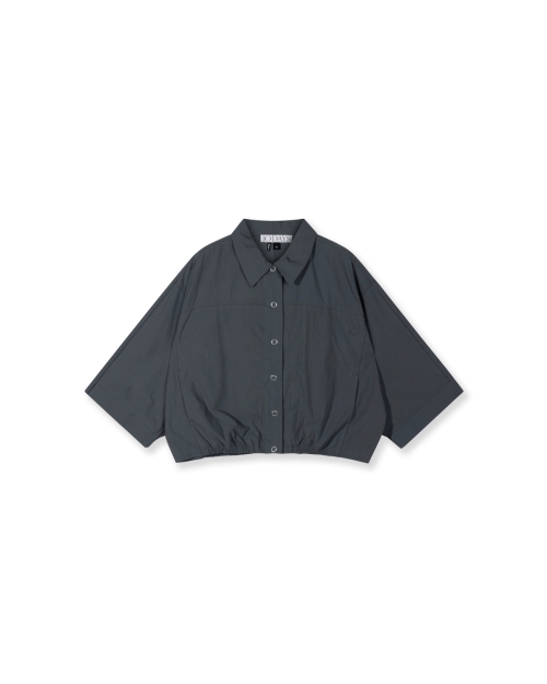 10 Days wide crinkle jacket 1335 steel blue