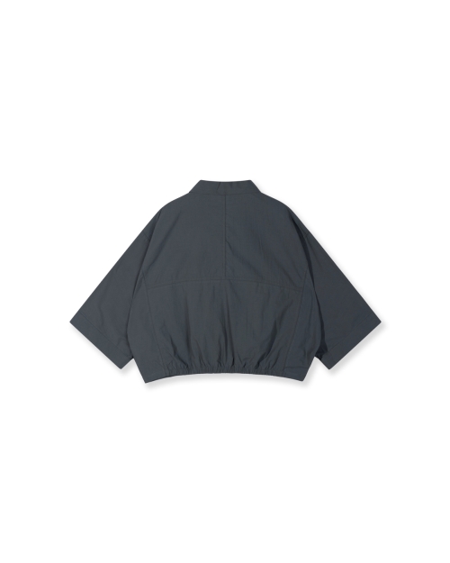 10 Days wide crinkle jacket 1335 steel blue