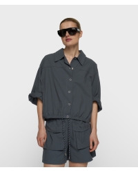 10 Days wide crinkle jacket 1335 steel blue