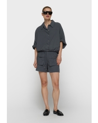 10 Days wide crinkle jacket 1335 steel blue