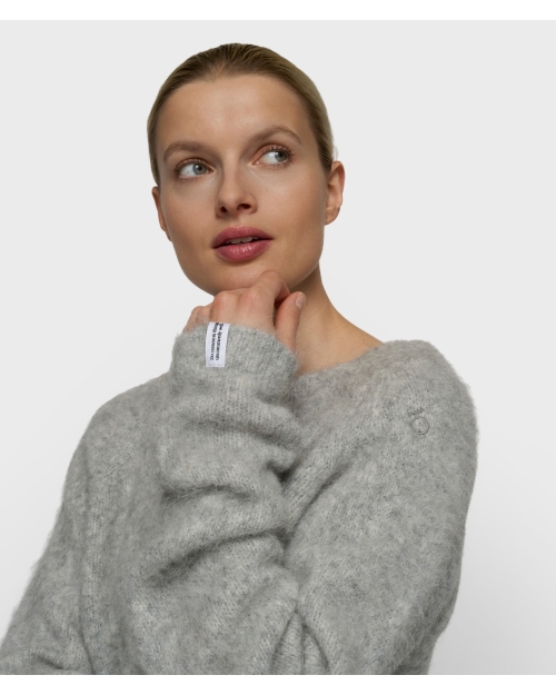 10 Days hairy knit sweater 4001 light grey melee