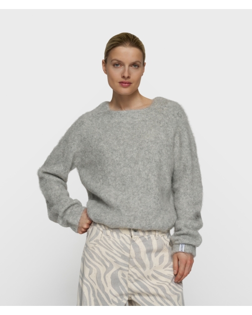 10 Days hairy knit sweater 4001 light grey melee