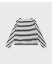10 Days boat neck top stripes 3085 ecru/steel blue