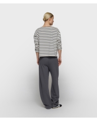 10 Days boat neck top stripes 3085 ecru/steel blue