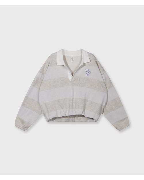 10 Days balloon sweater stripes 4000 soft white melee