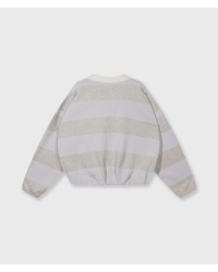 10 Days balloon sweater stripes 4000 soft white melee