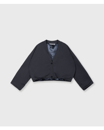 10 Days cropped cardigan fleece 1335 steel blue