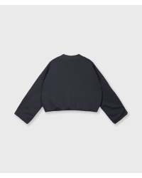 10 Days cropped cardigan fleece 1335 steel blue
