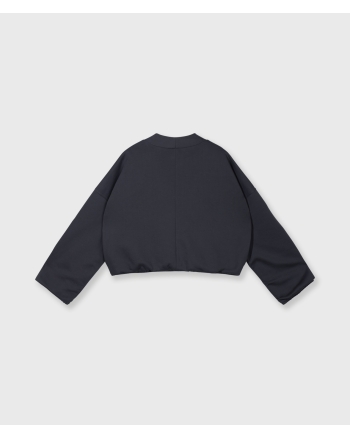 10 Days cropped cardigan fleece 1335 steel blue