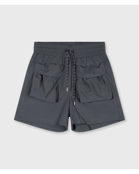 10 Days crinkle utility shorts 1335 steel blue