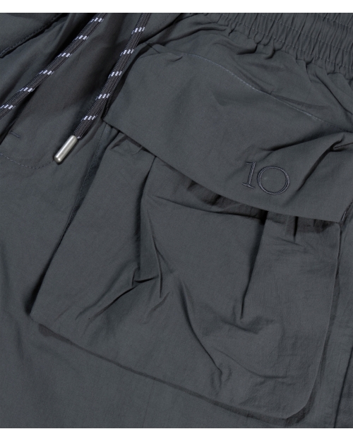 10 Days crinkle utility shorts 1335 steel blue