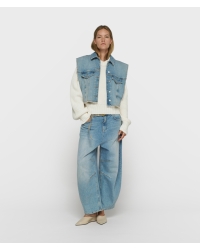 10 Days wide tapered denim pants 1225 blue denim