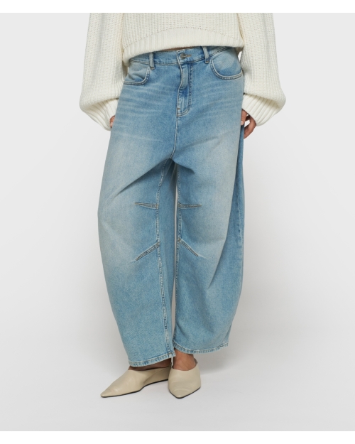 10 Days wide tapered denim pants 1225 blue denim