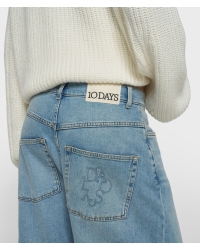 10 Days wide tapered denim pants 1225 blue denim