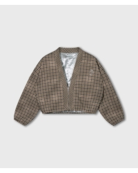 10 Days check cardigan reversible 1041 champagne