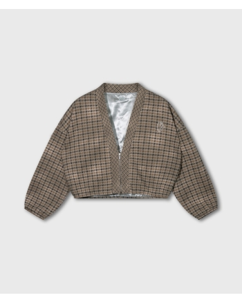 10 Days check cardigan reversible 1041 champagne