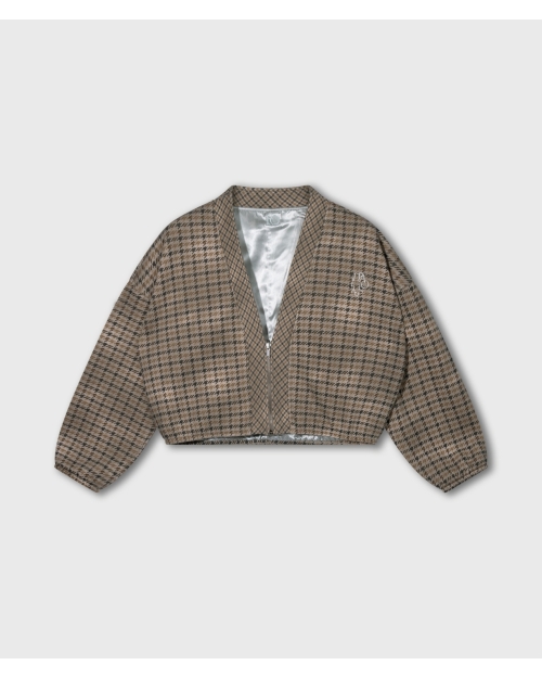 10 Days check cardigan reversible 1041 champagne